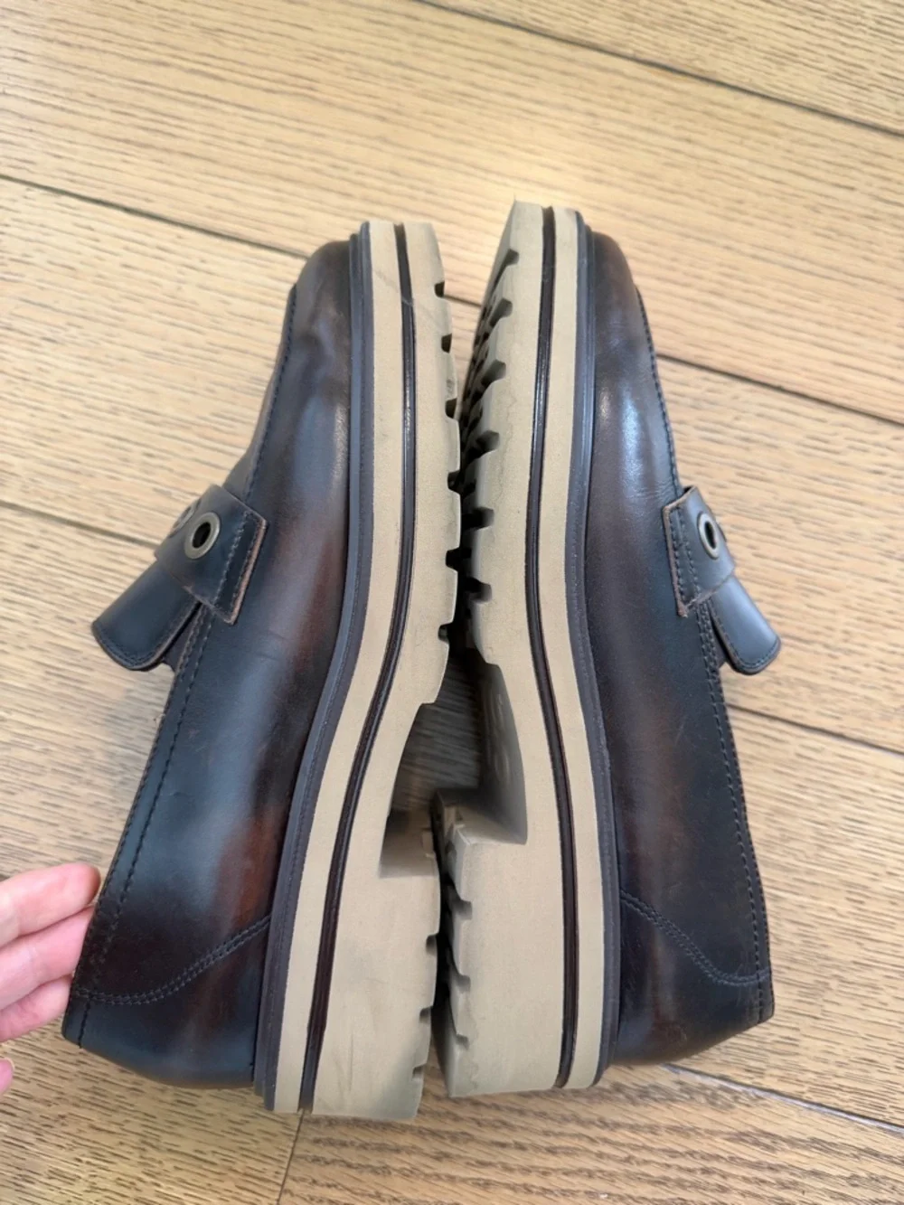 Paul Green Billie Loafer Tobacco Brushed Leather Sz US 9
